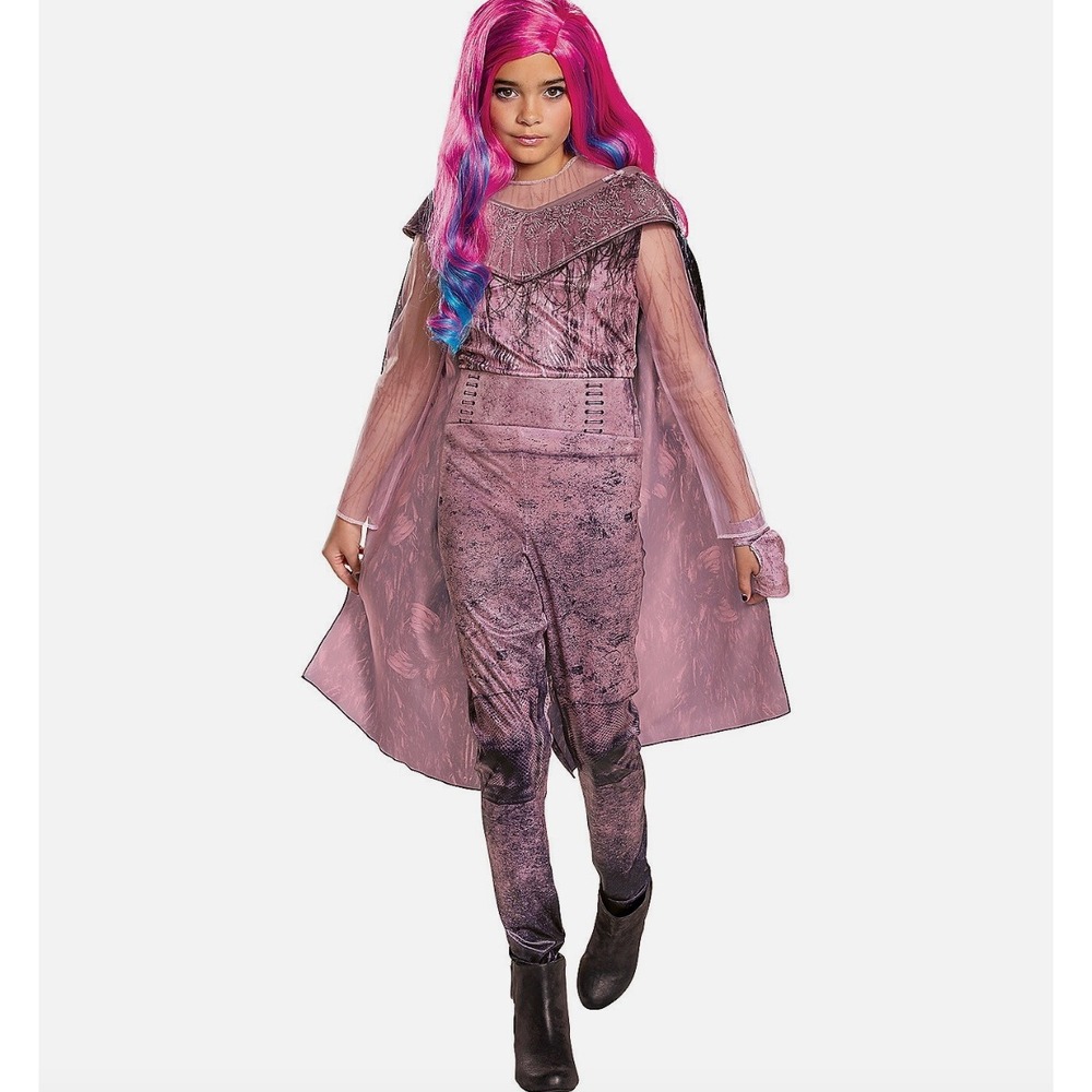 Disguise Disney Descendants 3 Audrey Costume Girls Size M 7-8 Pink Jumpsuit Cap
